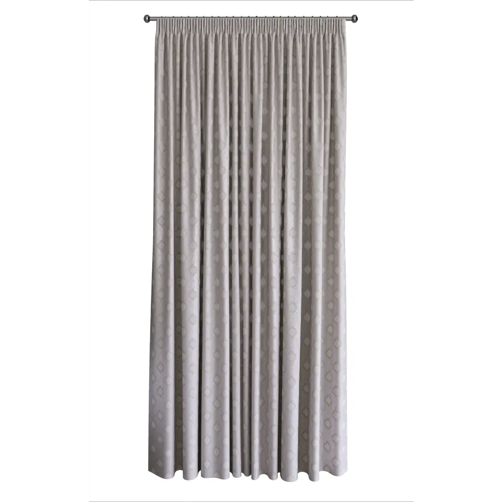 Штора MIAMOZA Лара бежевая 200x280 см с жаккардовой текстурой 89398903 STLM-1578025 - Вид №1