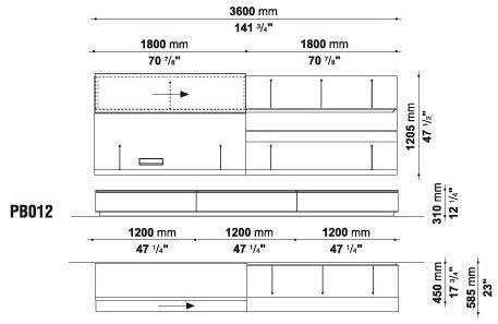 B&B Italia Комод с распашными дверцами с ящиками Pab sun-id-1508288 - Вид №3