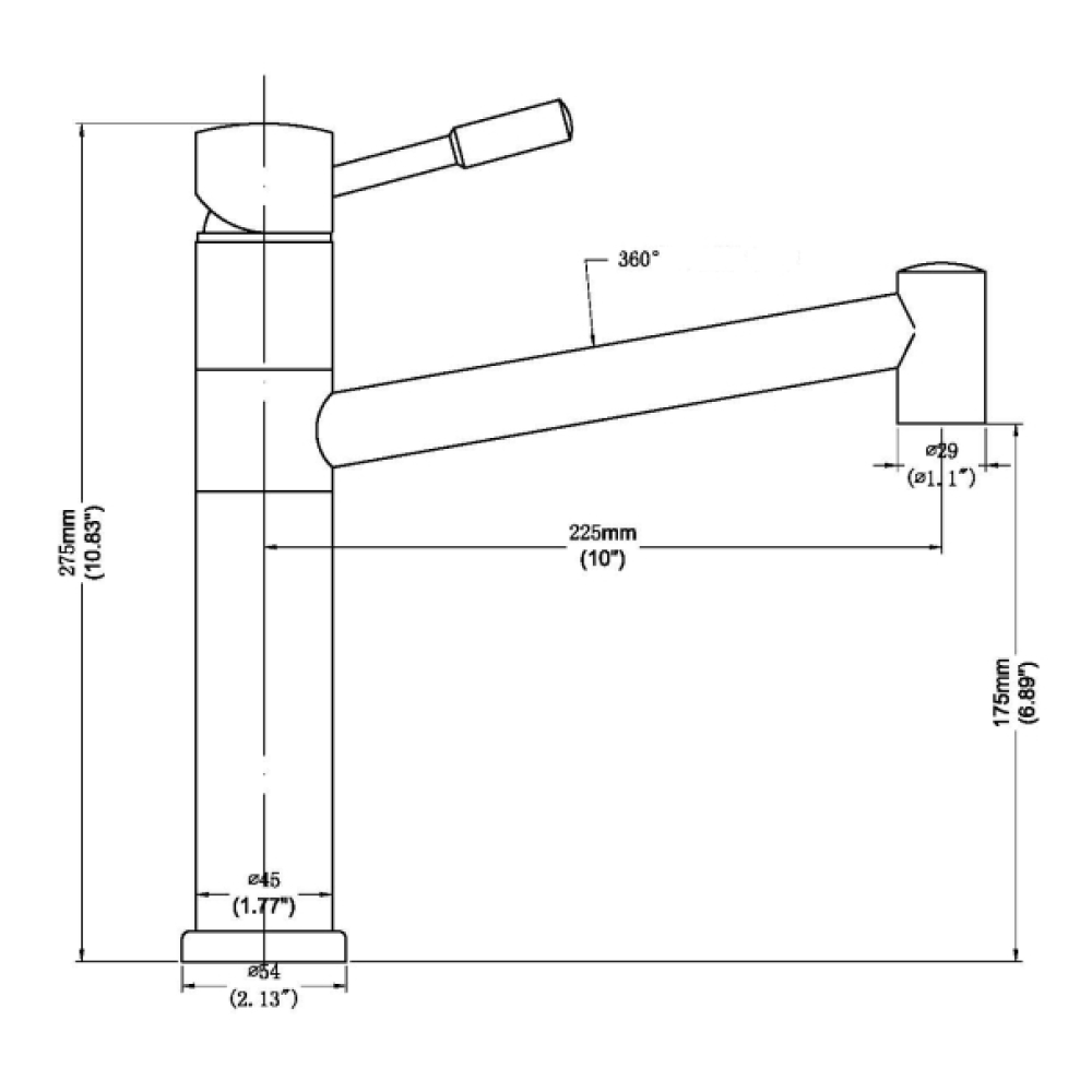 Кухонные смесители Eco Koblenz SSN-2016A-SS SEAMAN - Вид №1