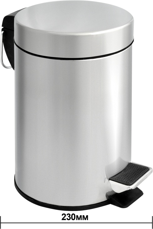 2565.066 Урна с механизмом поднятия крышки 11303 нержав сталь 3л Solinne Puff  - Вид №8