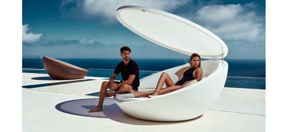 027438 Кровать круглая со складным навесом Vondom Ulm - Вид №4