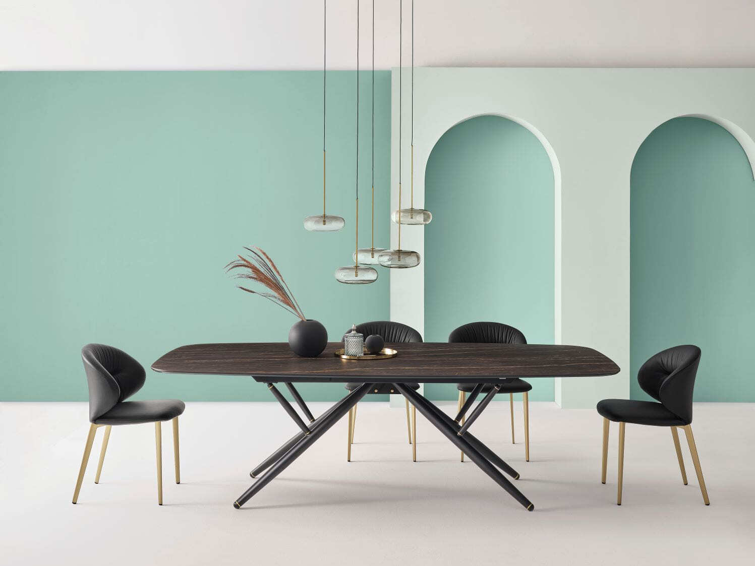 Обеденный стол из нержавеющей стали и SuperMarmo Bontempi Casa BRIDGE ARCH-00133950 - Вид №6