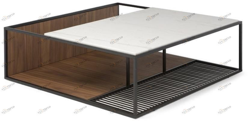 Natuzzi Квадратный журнальный столик с журнальной стойкой Fil rouge sun-id-1382689