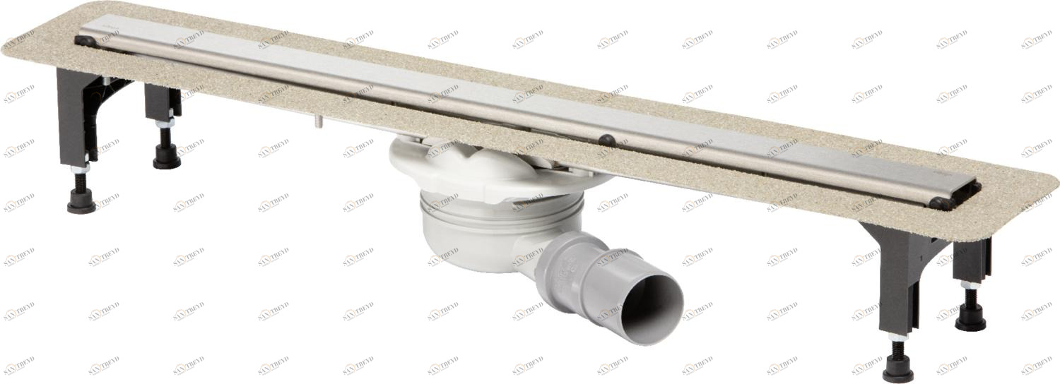 Канализационная арматура  Душевые лотки Advantix  Душевые лотки Advantix  Душевые лотки Advantix с высотой установки от 95 мм, комплекты (сеты) VIEGA 753 184 Модель 4983.10 Santreyd 