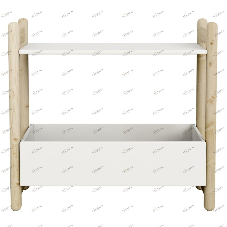 Гарнитур Mini D, 1 полка и 1 ящик-органайзер, лакированный Flexa 812620480