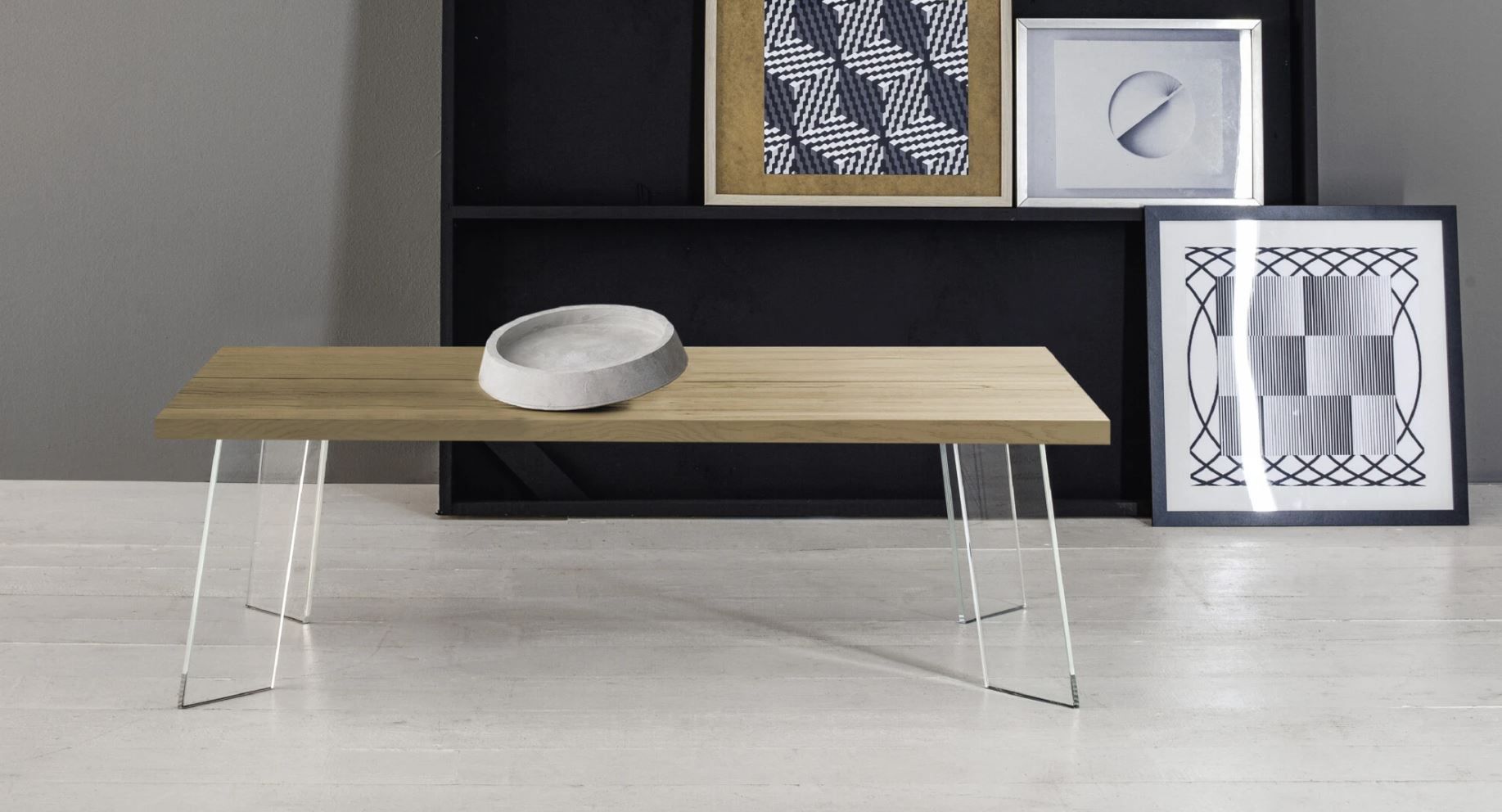 Прямоугольный журнальный столик из дуба Devina Nais DOUBLE ARCH-00089186 - Вид №1