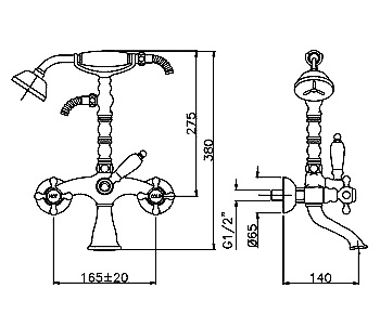 1200112D0.GRoro Смеситель Gattoni Vivaldi Santreyd - Вид №1