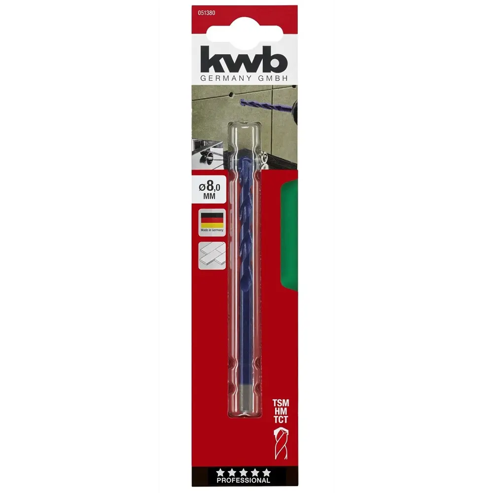 Сверло по керамике KWB 051-380, 8x100 мм STLM-2145199 - Вид №1