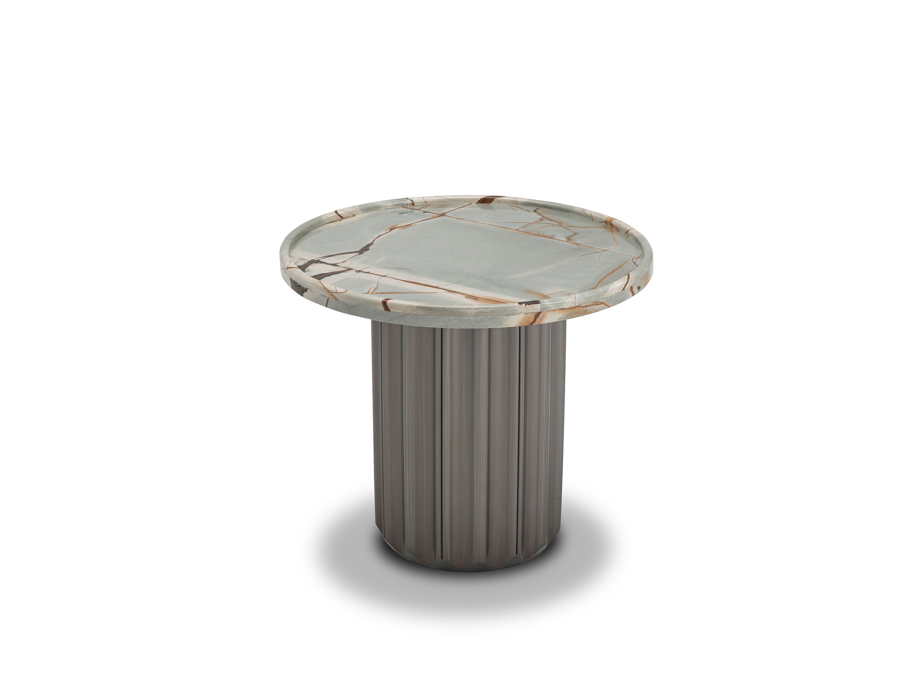 Низкий круглый журнальный столик из мрамора и нержавеющей стали CAMPO DE' FIORI ASCT655 ARCH-00091789 - Вид №4