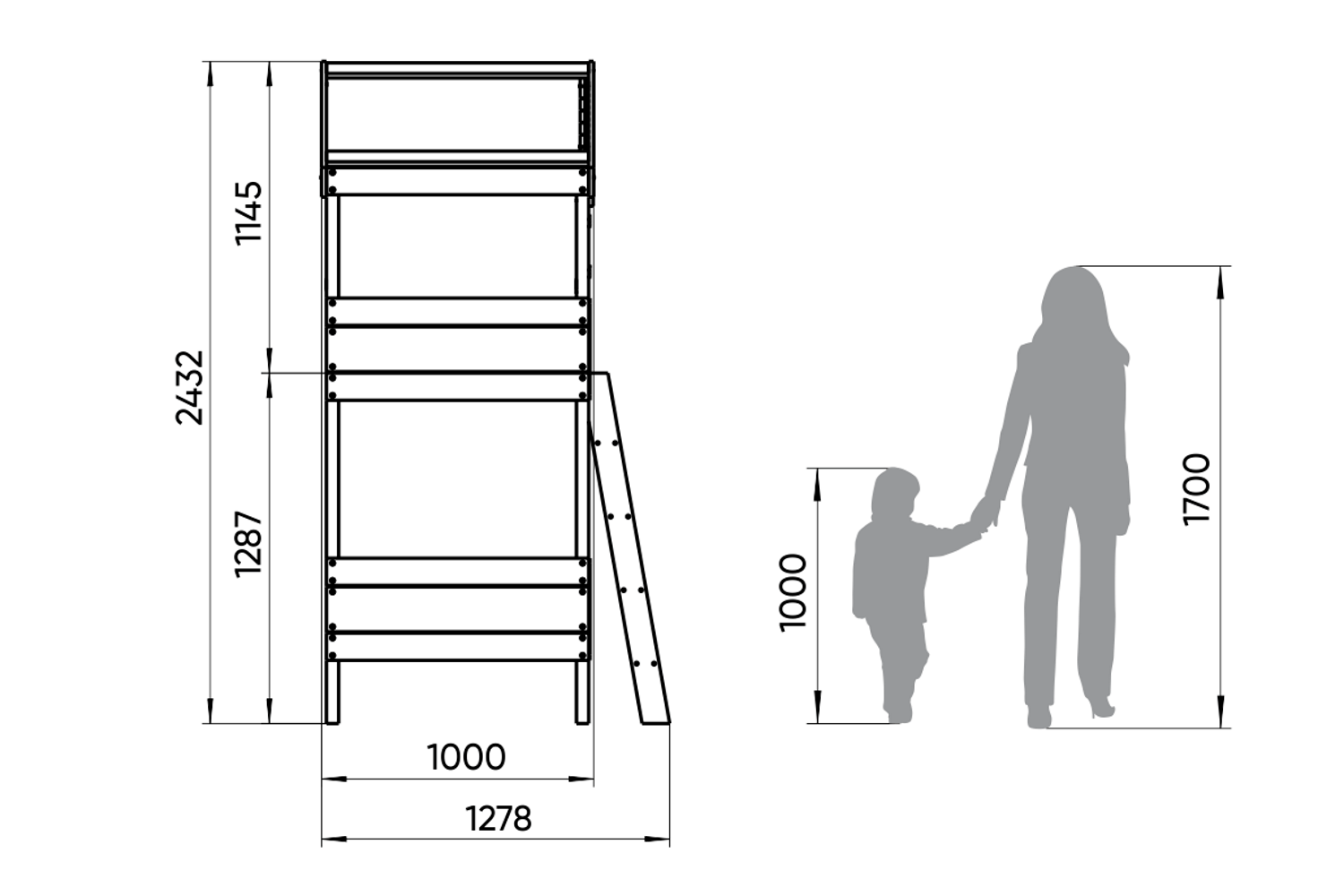 Кровать двухъярусная белая с серым "Шале M" ELLIPSE ELLIPSE HOME 00-3951307 Белый;серый Santreyd  - Вид №2