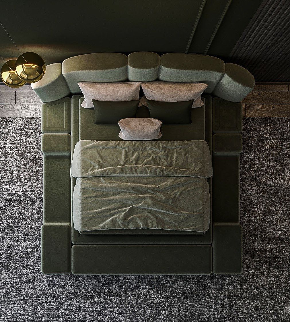 Двуспальная кровать с мягкой тканью CASA +39 ENCORE Italia ARCH-00045683 - Вид №1