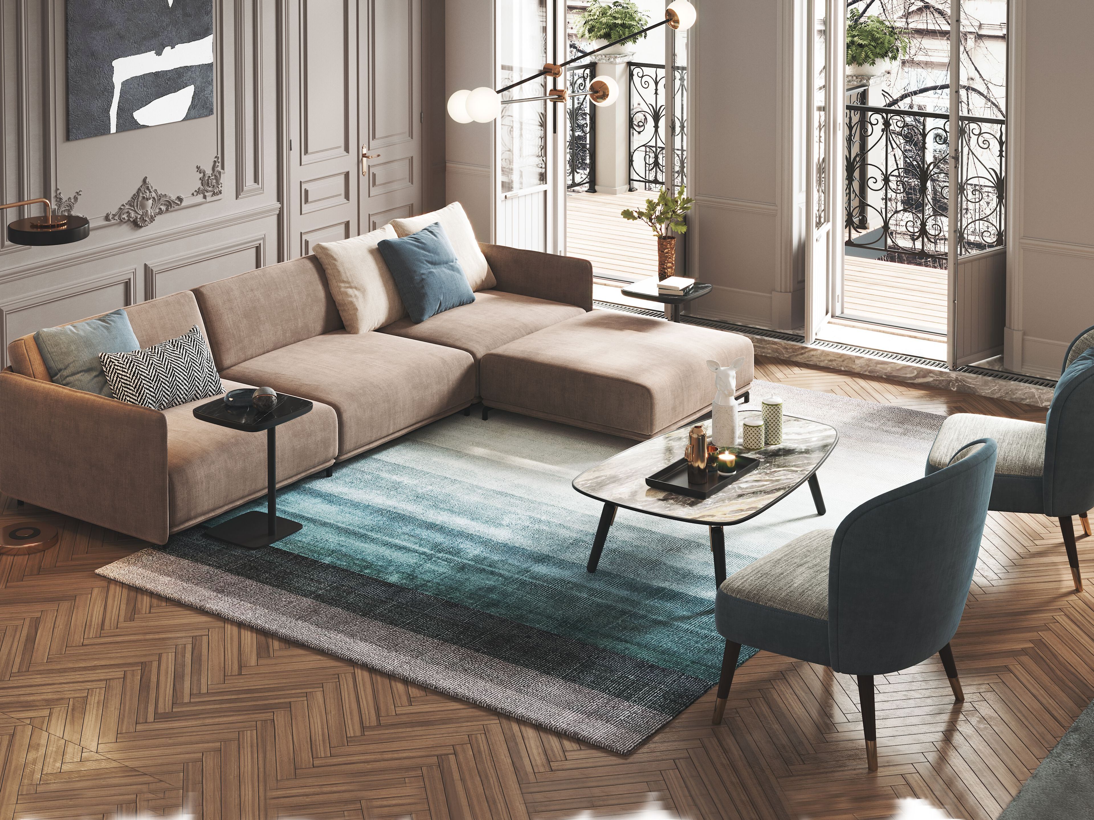 3-местный тканевый диван PRADDY Metro ARCH-00028255 - Вид №4