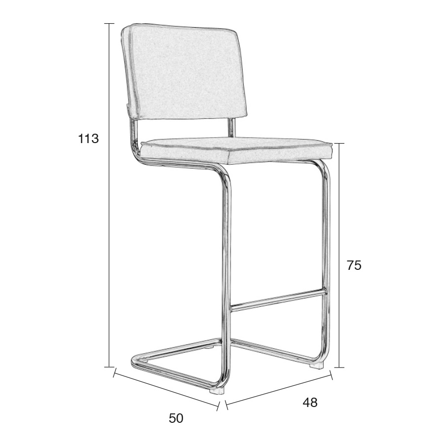 Стул барный Ridge Vintage серый Zuiver 1500027 - Вид №8