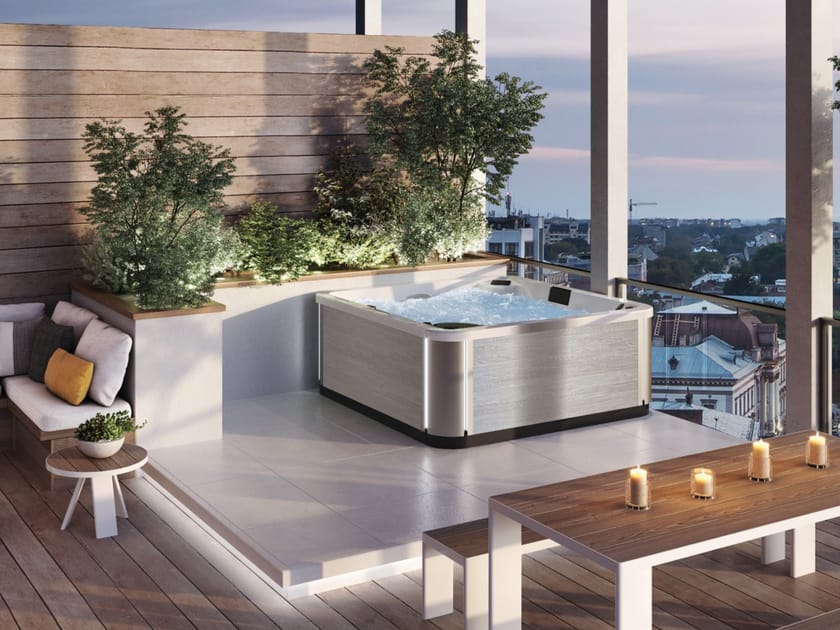 Мини-бассейн с гидромассажем на 4 места с хромотерапией Kinedo A400 ARCH-00095970