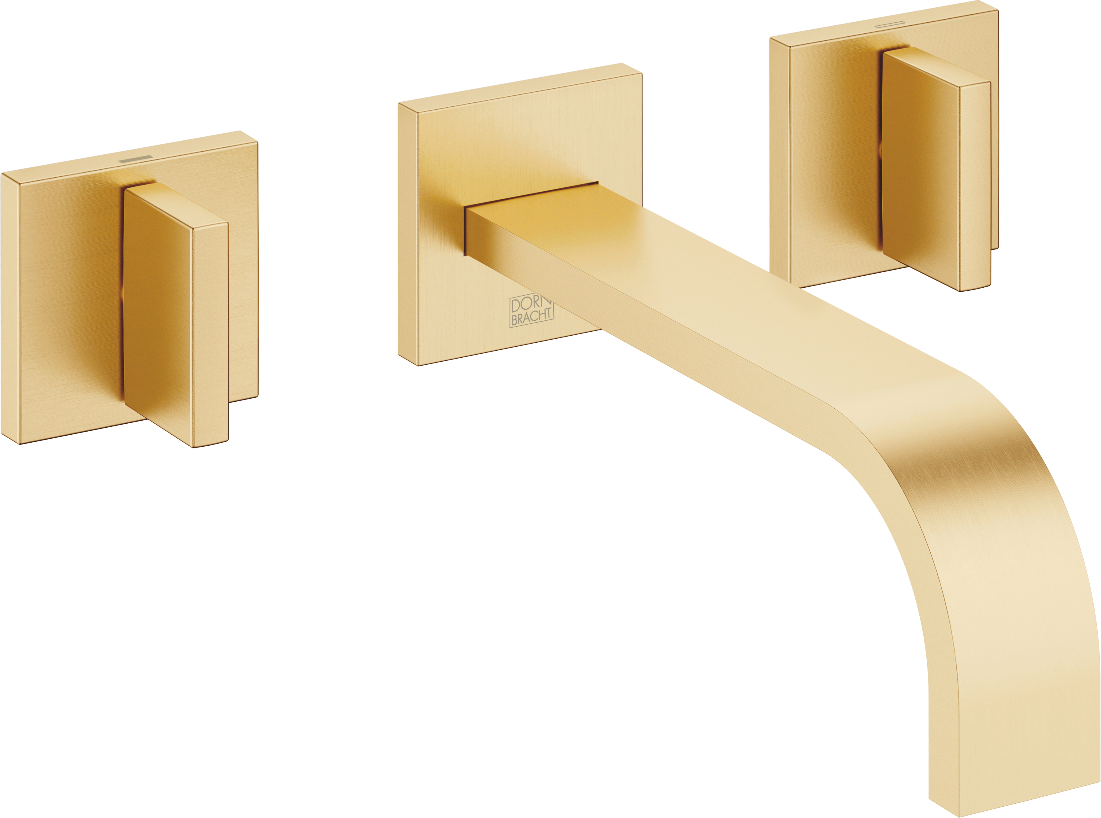 MEM Смеситель для раковины, настенный, без донного клапана - Brushed Durabrass (Золото 23 карата) 36712782-28