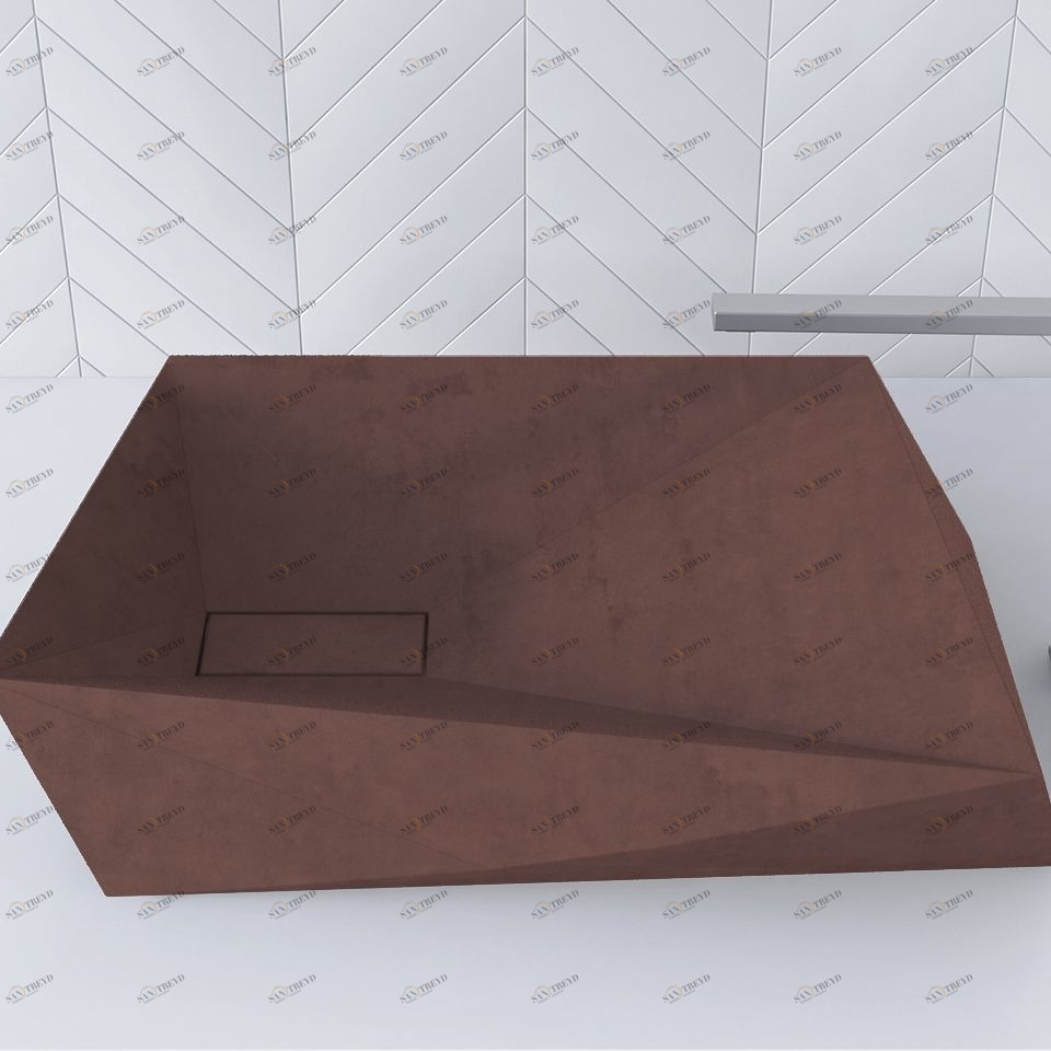 WB602TERRAKOTOVYJ Накладная раковина на столешницу  овальная BetOn 