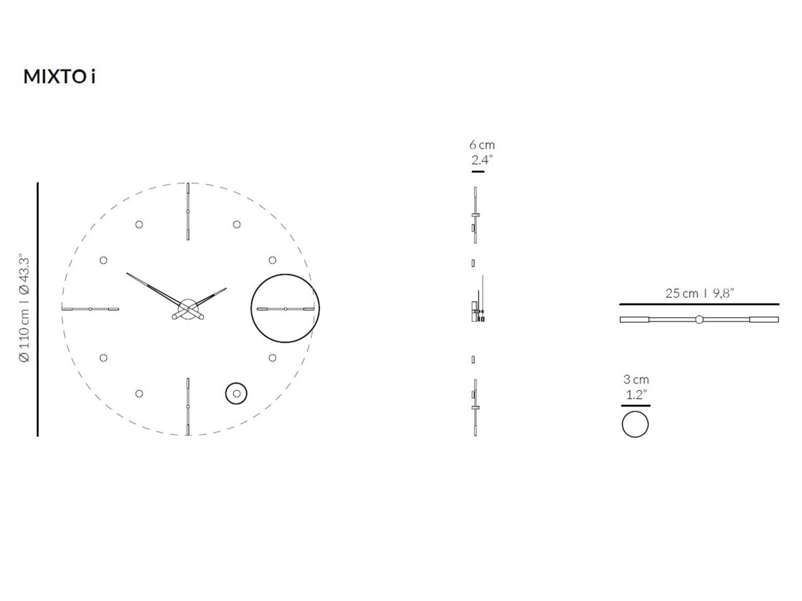 Металлические настенные часы NOMON MIXTO ARCH-00091220 - Вид №4