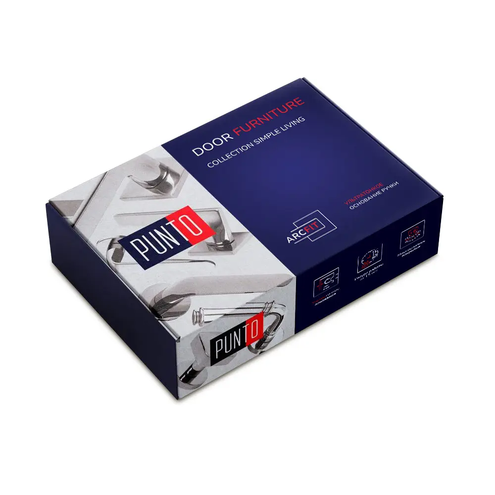 Дверные ручки Punto FORM черные матовые с круглой розеткой 89408328 STLM-1568584 - Вид №1