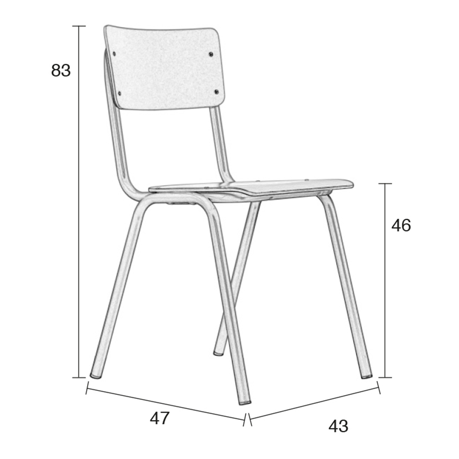 Стул Back to School красный Zuiver 1008207 - Вид №10