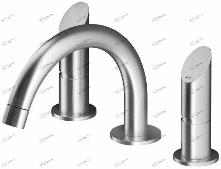 MGS Смеситель для раковины на 3 отверстия из нержавеющей стали Contemporary sun-id-1421238