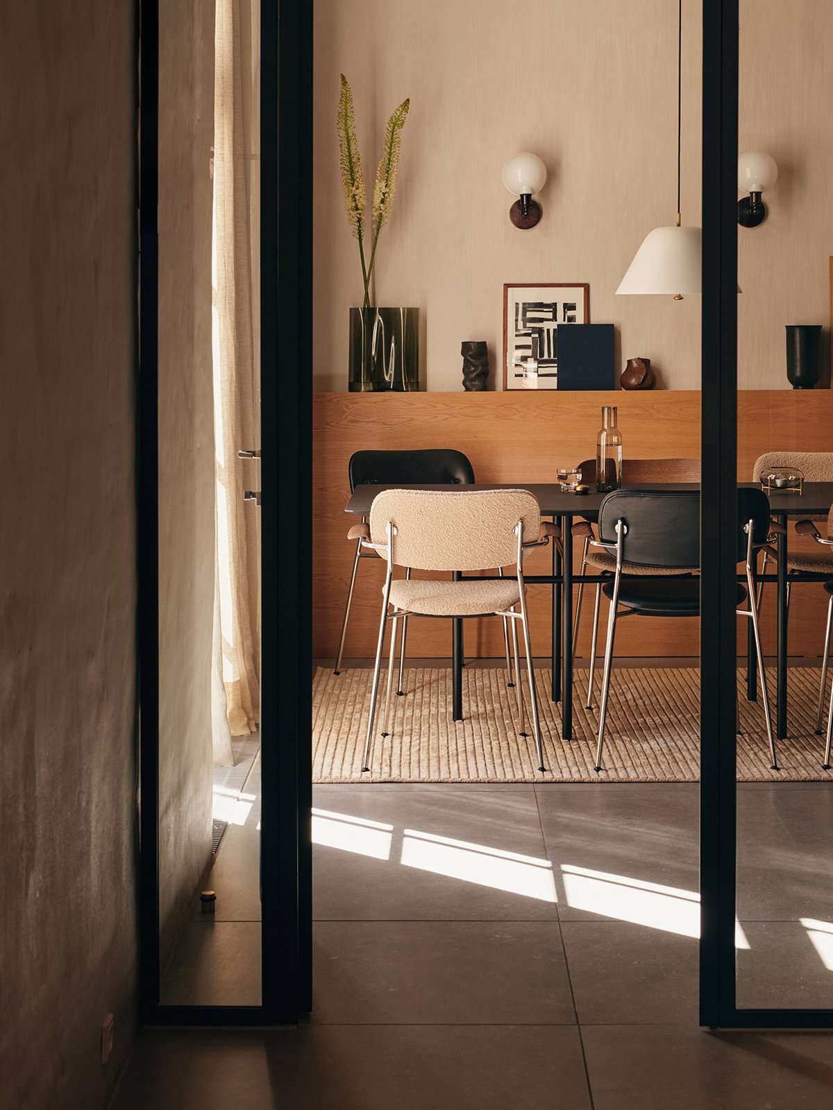 1110008-010D03ZZ MENU Обеденный стул, полностью обитый, с подлокотником, Хром Темный мореный дуб | Lupo T19028 / 004  - Вид №20