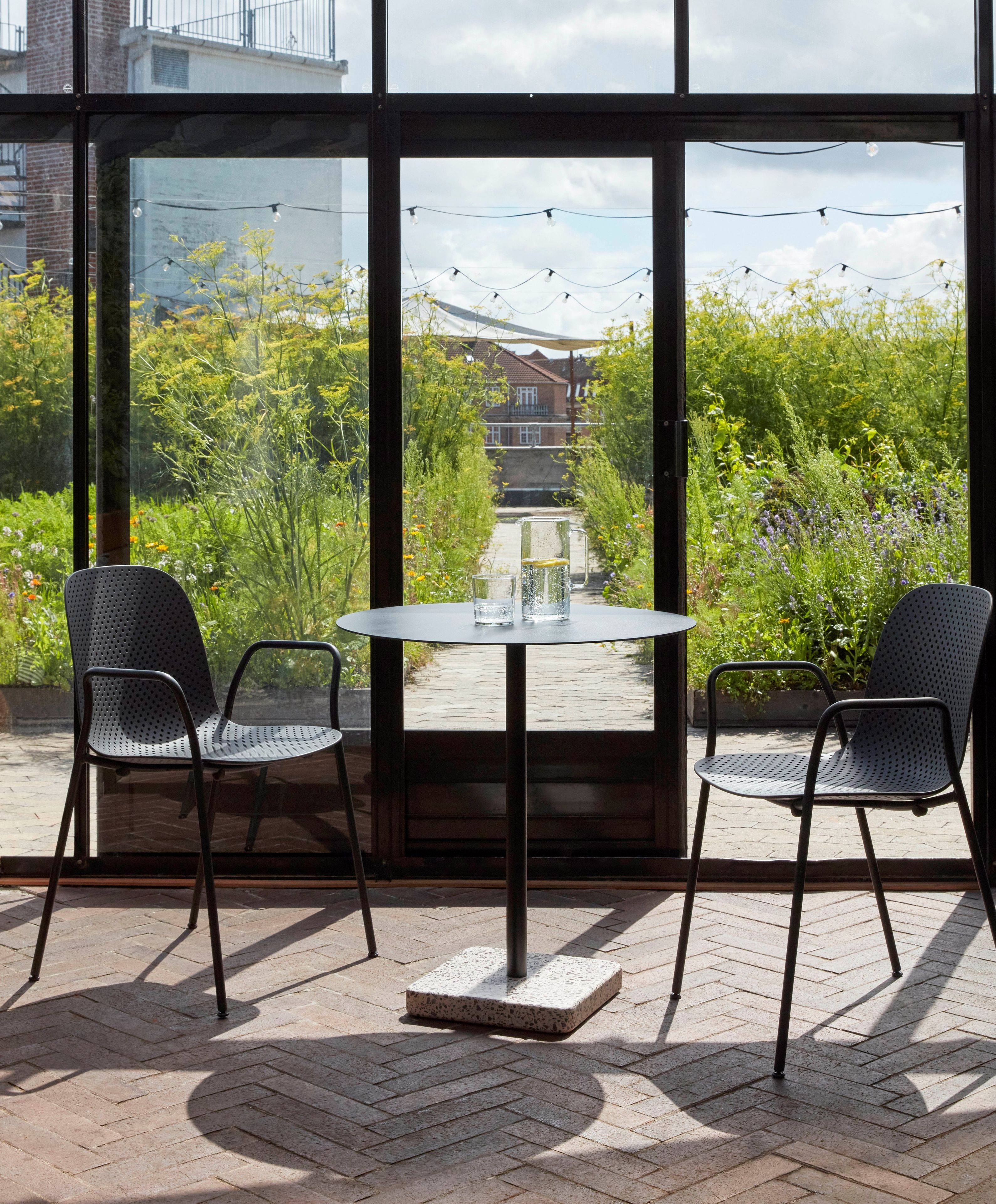 Круглый стальной стол с порошковым покрытием Hay TERRAZZO ARCH-00116097 - Вид №4