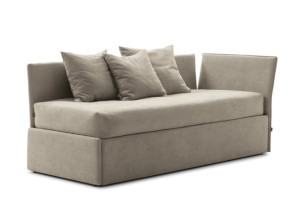 Односпальная кровать с изголовьем и боковой панелью