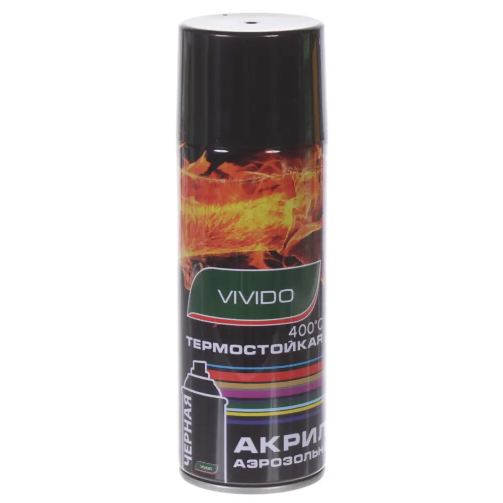 Аэрозоль Vivido термостойкая цвет черный 400с 81965165 STLM-2117149 
