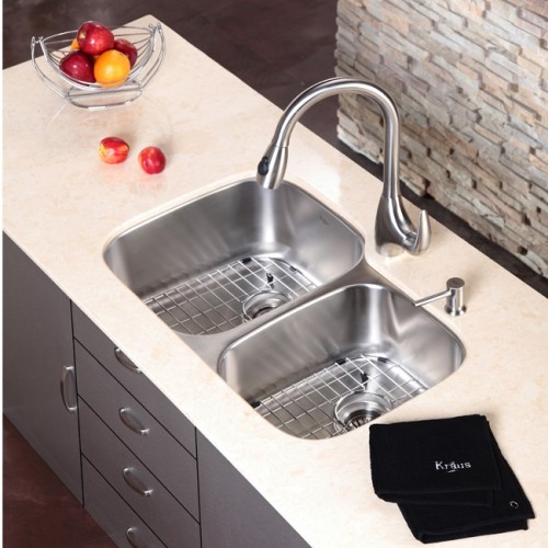 KBU24 Мойка кухонная прямоугольная Krausru  - Вид №3