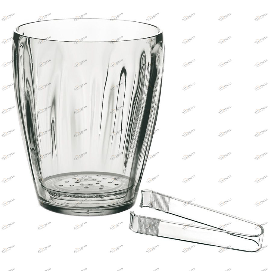 Ведёрко для льда со щипцами прозрачное Guzzini 28120000