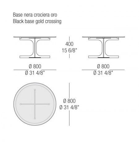 MisuraEmme Круглый стеклянный журнальный столик sun-id-1472982 - Вид №4