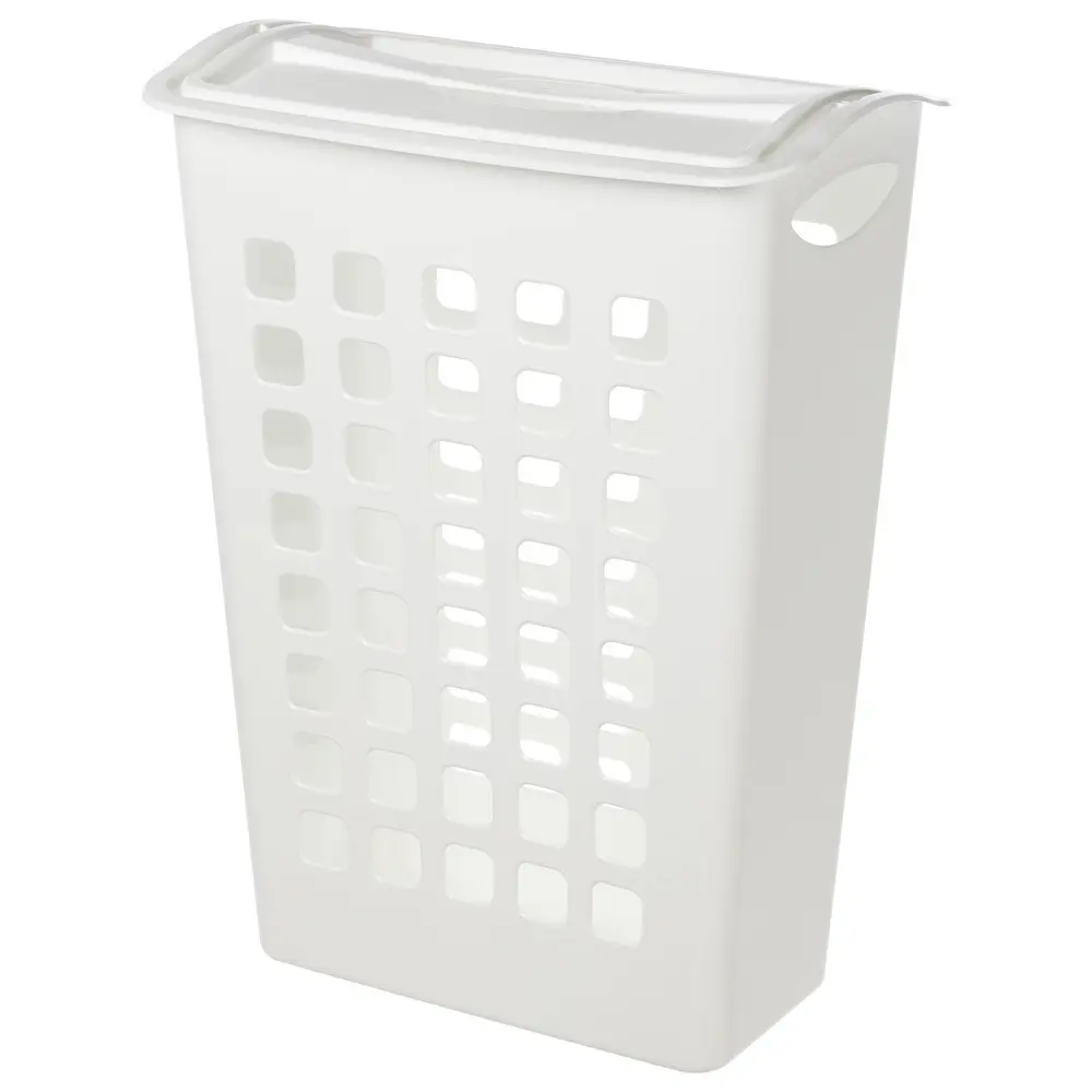 Корзина для белья узкая Бытпласт 43х26х58 см полипропилен цвет белый STLM-2145862