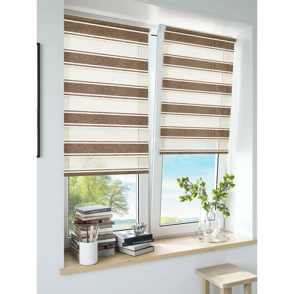 Штора рулонная день-ночь Дэли 100x160 см коричневая 84589220 STLM-2053127 MIAMOZA - Вид №7