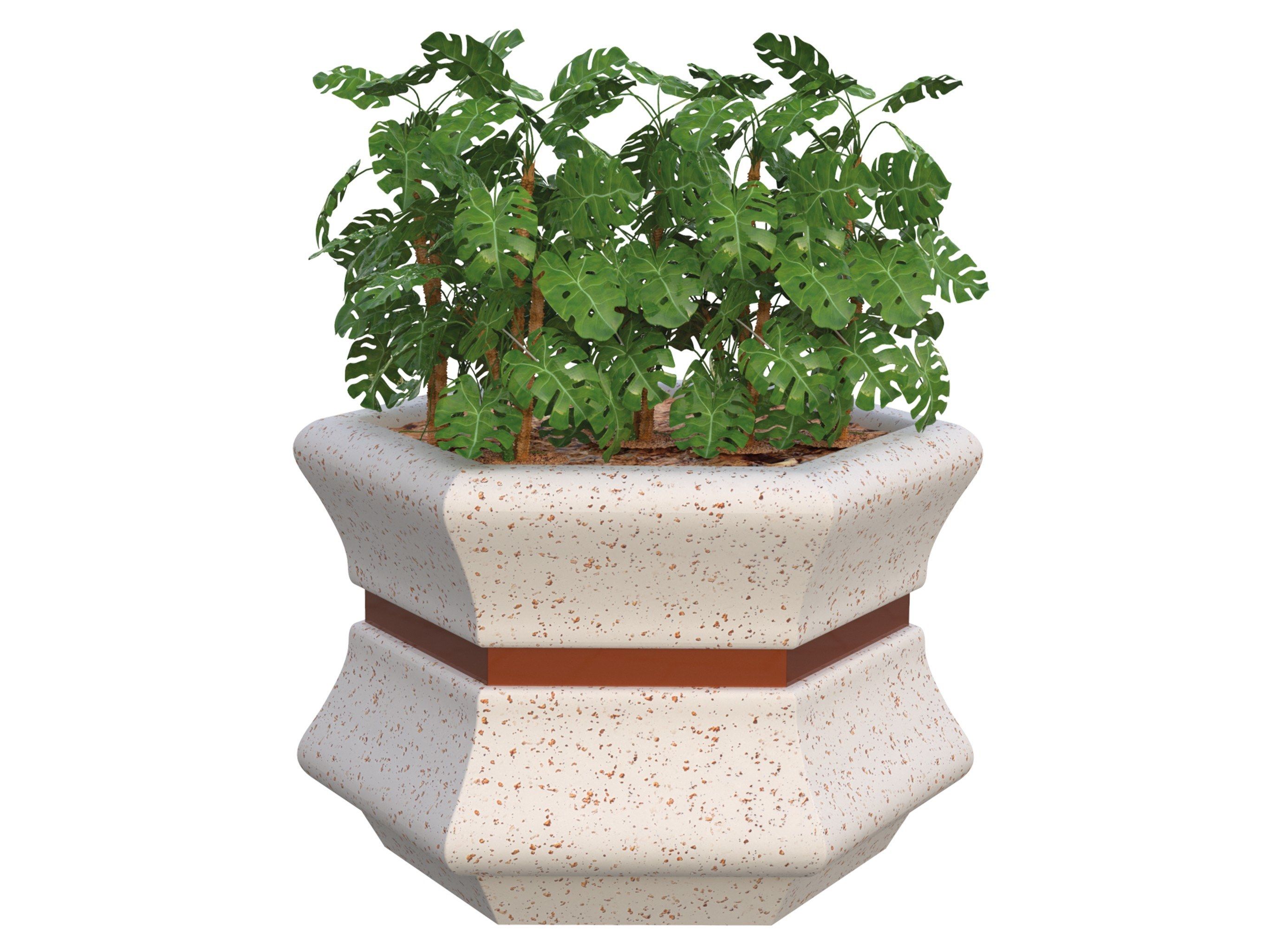 Бетонная шестиугольная плантатор Lazzari SWAMI ARCH-00076450 - Вид №1