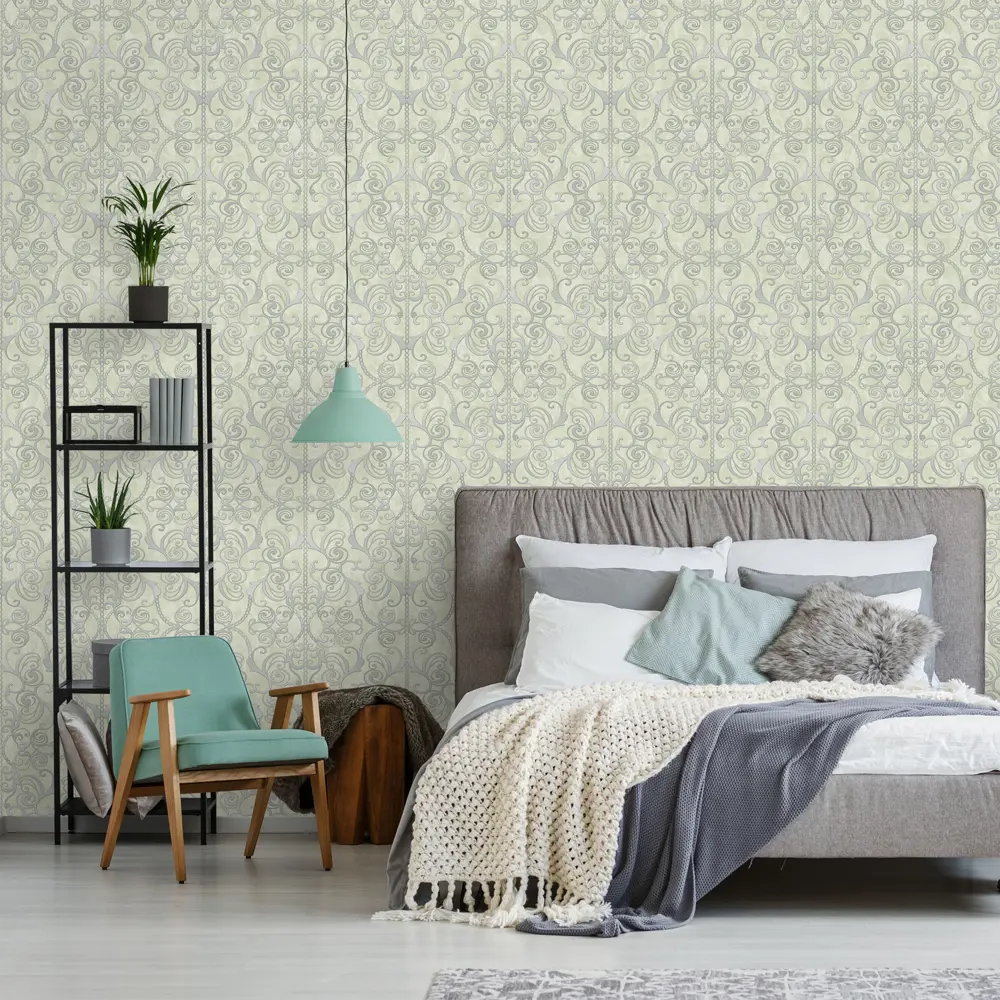 Обои флизелиновые Euro Décor «Romeo» 1148-04, 1.06x10 м, цвет зелёный 82024429 STLM-2209829 EURO DECOR - Вид №2