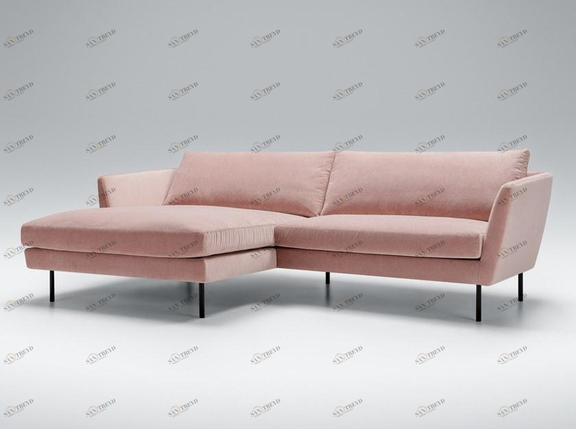 Sits 3-х местный бархатный диван с шезлонгом Betty sun-id-1492867