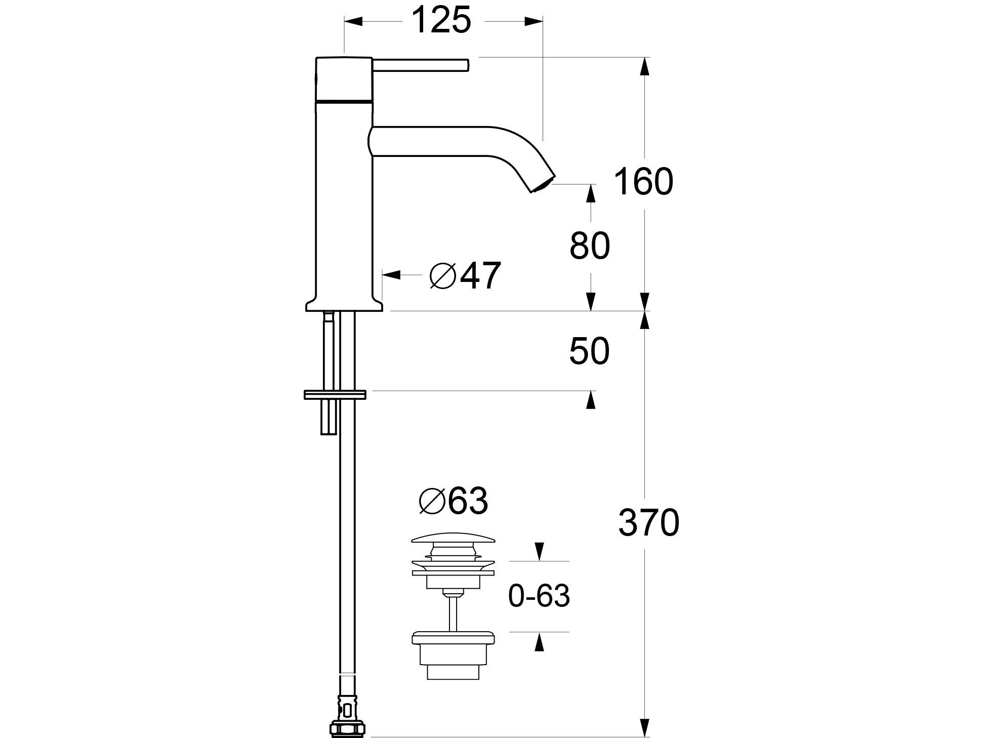 Однорычажный смеситель для раковины GUGLIELMI RUBINETTERIE Sprint ARCH-00038629 - Вид №2