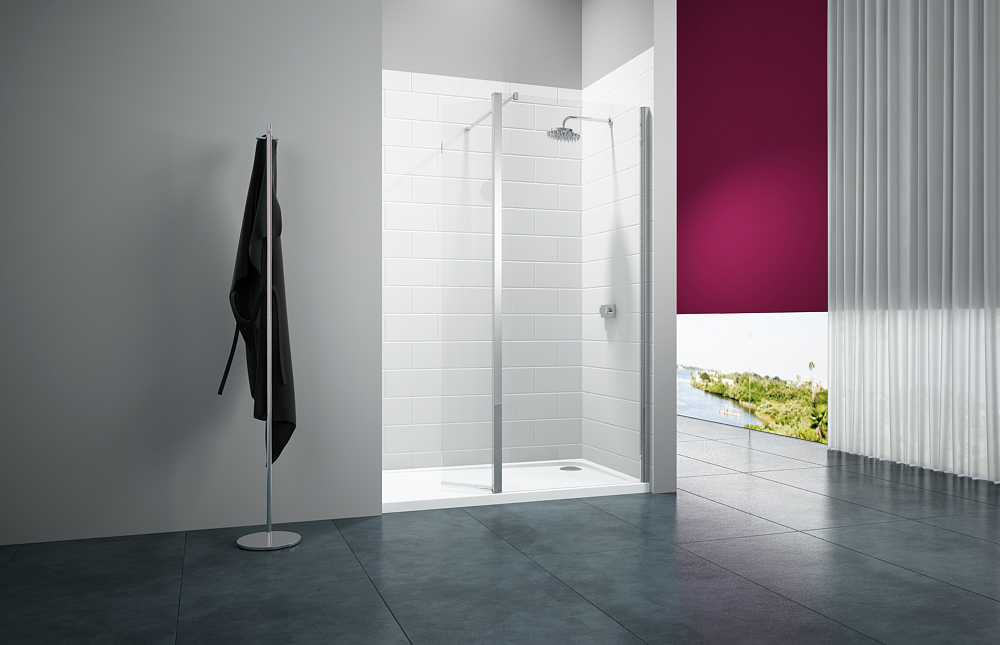 Душевая перегородка A0S0105 Merlyn 8 Series Хромированный - Вид №1