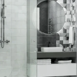 Настенная плитка НЕФРИТ-КЕРАМИКА Флисс светло-серая 40×20 см 89232586