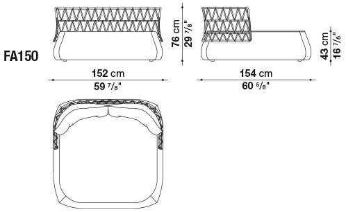 B&B Italia Outdoor Садовое кресло из ткани и полиэтиленовых волокон Fat-sofa outdoor sun-id-1433873 - Вид №2