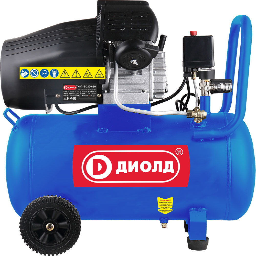 Компрессор поршневой масляный Диолд КВП-2-2100-50 8167848 STDN-0069755