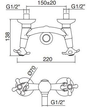 Rubinetterie Treemme Nuova retrò  4156  - Вид №1