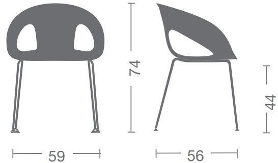 Kastel Стул из поликарбоната с открытой спинкой Krizia sun-id-1448121 - Вид №7