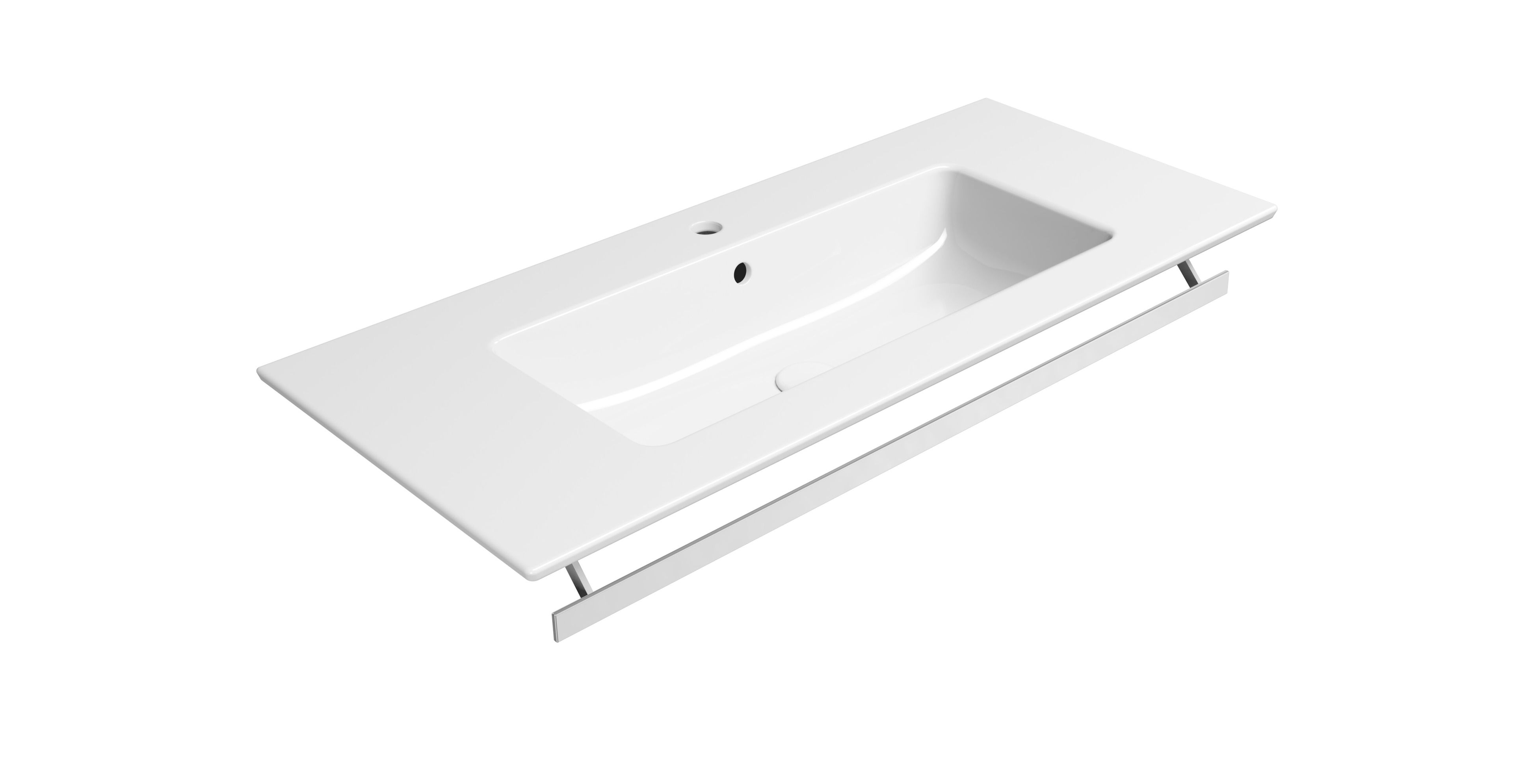 Прямоугольная раковина с держателем для полотенец GSI ceramica чистый ARCH-00079337 - Вид №7