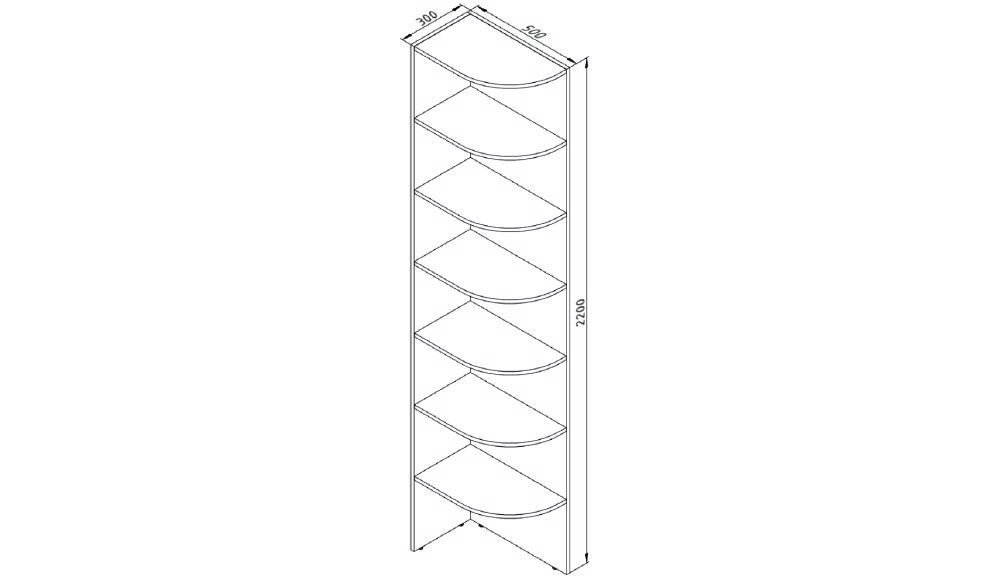 Шкаф детский концевой радиусный "Зефир" МАНДАРИН ЗЕФИР 178699 Белый;розовый Santreyd  - Вид №3