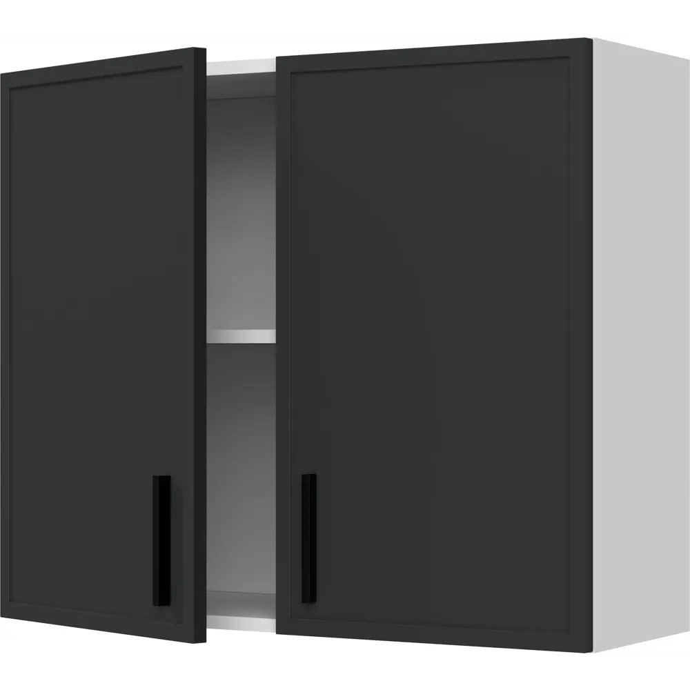 Кухонный шкаф навесной Неро 80x67.6x29 см МДФ цвет графит 86584921 STLM-2138877 DELINIA - Вид №2