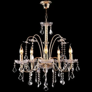 Подвесная люстра Eurosvet 3131/5 золото Strotskis EUROSVET ДИЗАЙНЕРСКИЕ 274545 Золотой