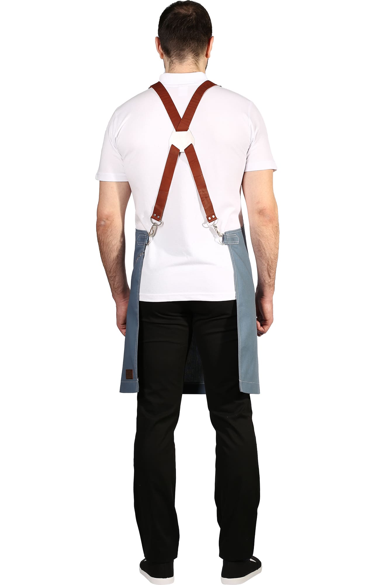 4951965 Фартук EIR с нагрудником grey-blue (серо-синий)  Одежда для официантов  размер Спецодежда  - Вид №3