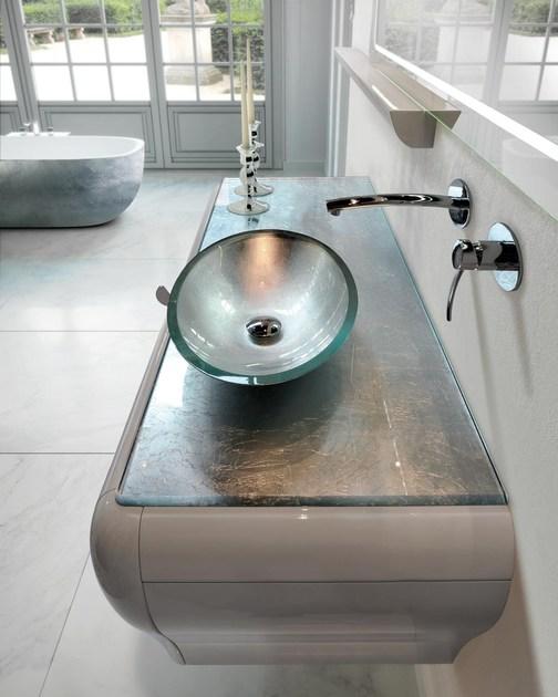 LASA IDEA Тумба под умывальник одинарная настенная, лакированная Gaudì sun-id-1487651 - Вид №1