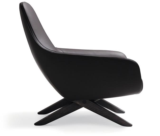 Poliform Мягкое кожаное кресло с подлокотниками sun-id-1358465 - Вид №2